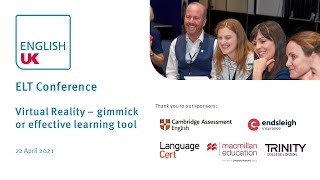 ELT Conference 2021 - Virtual Reality – gimmick or effective learning tool