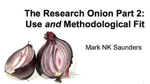 The Research Onion Part 2: Use and methodological fit