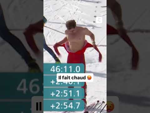 🥵 Grosse chaleur après l’épreuve de skiathlon ! #ski #olympics #jeuxolympiques