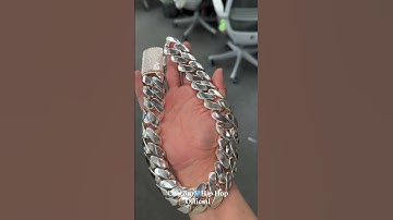 30mm 999 silver cuban chain with moissnaite lock #rap # #story #jewelry #cubanchain #icedout