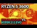 Ryzen 5 3600 Stock Cooler Temps vs. Hyper 212 Evo ( Thermals vs Wraith Stealth )