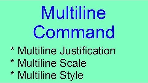 Multiline Command in Autocad  II Hindi/Urdu Tutorial