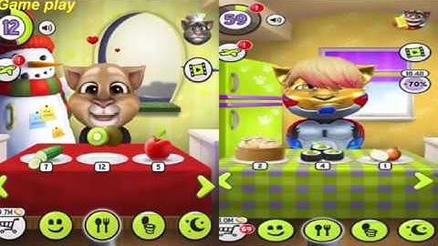 My Talking Tom level 11,12,13 VS level 59 Gameplay Great Makeover for Children HD