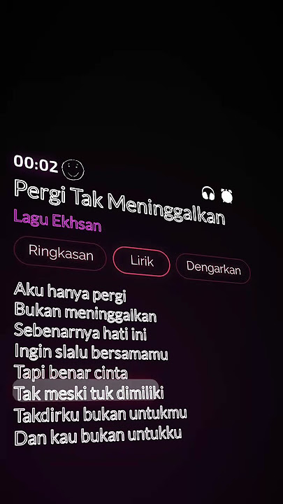 Pergi Tak Meninggalkan - Ekhsan