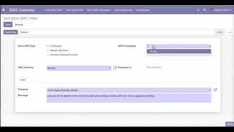 Odoo Generic SMS Notification App