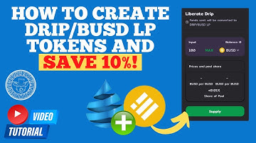 Create DRIP/BUSD LP Tokens To Earn High Yield In The Animal Farm Without Paying The 10% Tax!