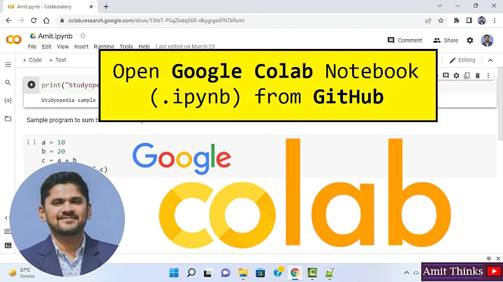 How to Open Google Colab Notebook (.ipynb) from GitHub | (colab.research.google.com) | 2022
