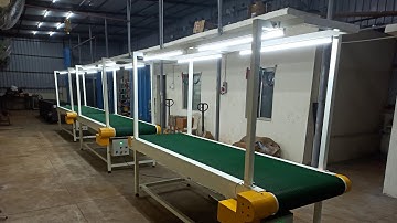 Assembly Conveyor Belt l Tubelight Structure l Sensor @orangeconveyorsystems_Chennai