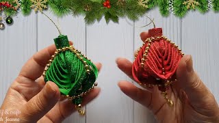 Новогодняя игрушка из глиттерного фоамирана своими руками/ Glitter Christmas Tree Decoration