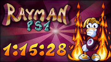 Rayman 1 PS1 100% speedrun 1:15:28