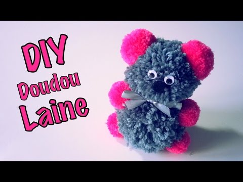 DIY Doudou Peluche Saint Valentin en Laine/Pompons 