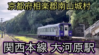 【JR西日本 関西本線 大河原駅とキハ120】
