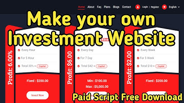 Create your own hyip investment earning website | website script 2023