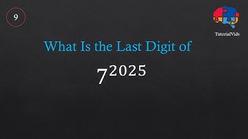 Find the Last Digit of 7^2025  in Seconds! 🔥 | Easy Math Trick