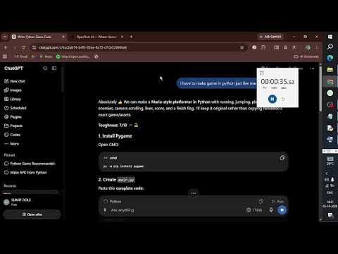 🎮 I Made a Mario-Style Game in UNDER 2 MINUTES! 😱 | Python Game Challenge