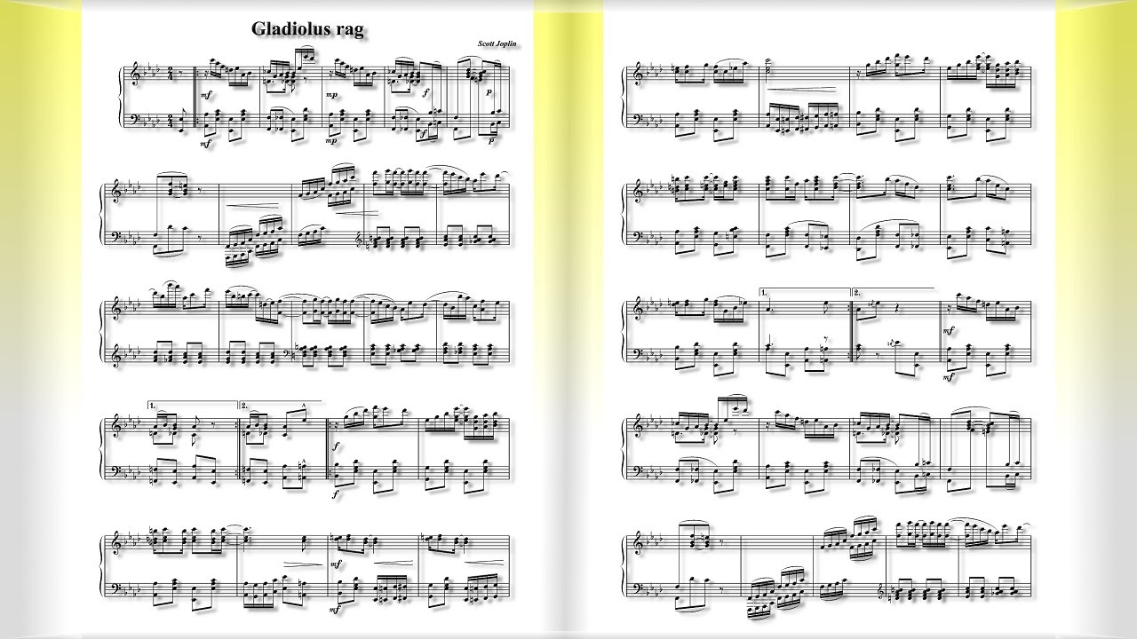 Bgm クラシック 楽譜 ジョプリン グラジオラス ラグ Youtube