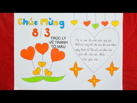 Video CÁCH VẼ THIỆP 8/3 ĐƠN GIẢN NHẤT | vẽ tranh chủ đề ngày... - youtube