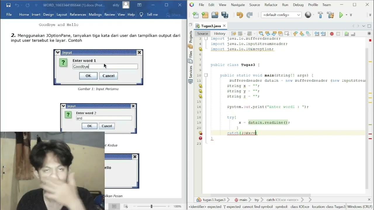 program untuk meng-input dari luar (keyboard) menggunakan ...