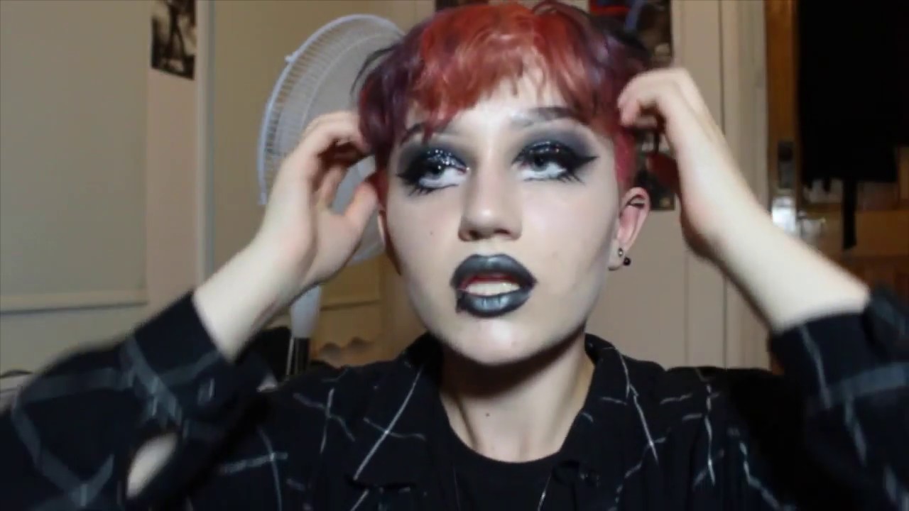 Glitter Goth gothic makeup for lazy goths YouTube