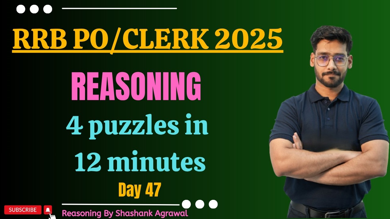 IBPS RRB PO & Clerk 2025 | Reasoning Previous Year Puzzle & Seating ...