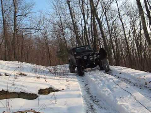 Getting Lauren's stock Rubicon up THE MONSTER GATE...