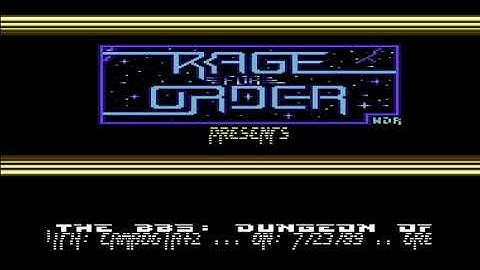 Rage for Order (RFO) Intro 4 !  Commodore 64 (C64)