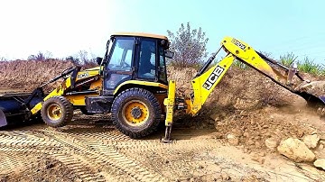 “Efficient Mud Work with JCB 3DX Eco Xpert, Mahindra 585 & Powertrac 439!”