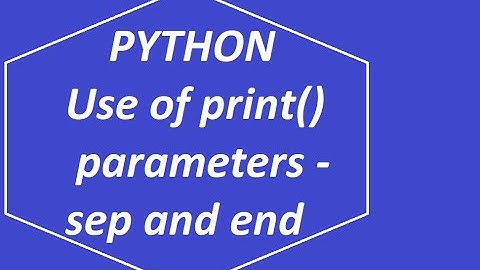 Print() with sep and end parameter in Python