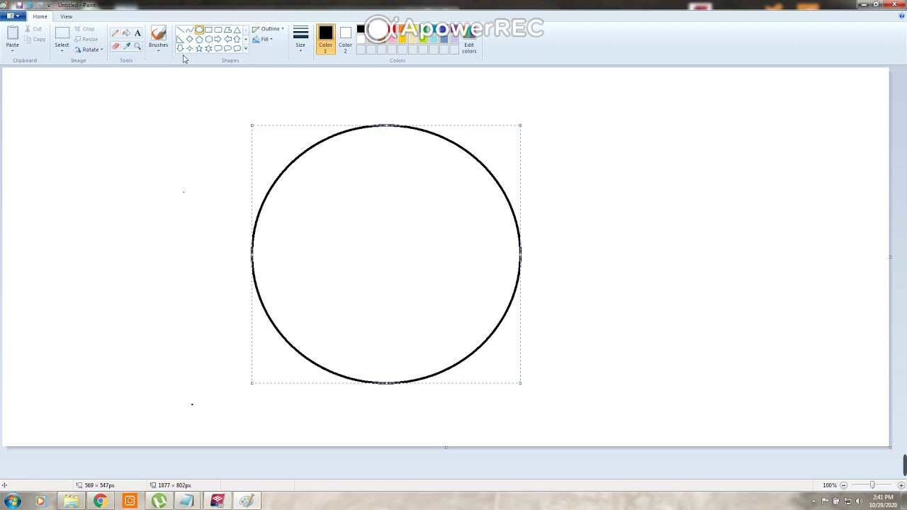How to draw circle on paint. (Very useful video)