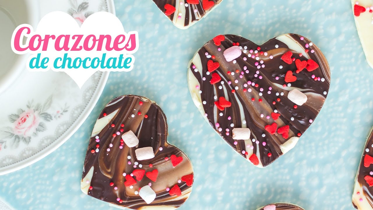 Corazones de chocolate, Chocolate bark, San Valentín