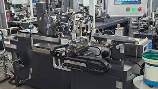YUANDA TOOLS ZAS Automatic multi rip saw blade strobe brazing machine with robot demo, wiper brazing