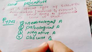 #Autopsy and it's #types also #procedure detail #forensic