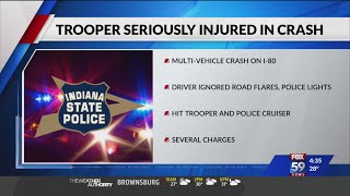 ISP trooper hit by car on I-80