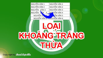 Hàm TRIM loại bỏ khoảng trắng thừa trong Excel