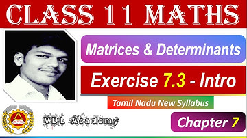11th Maths  Exercise 7.3   Introduction - TN New Syllabus - VDL Academy