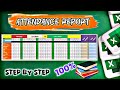 Attendance Report in Microsoft Excel | Easy Excel Tutorial 2025 | Attendance Report kese in excel
