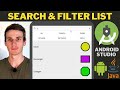 Filter & Search List View Android Studio Tutorial