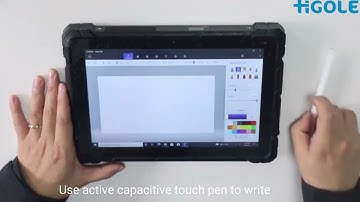 Rugged tablet with touch pen