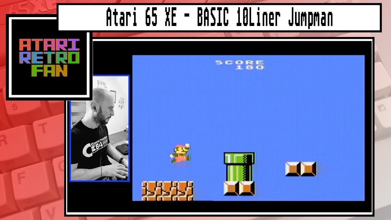 Atari XL/XE BASIC 10Liner Jumpman - YouTube
