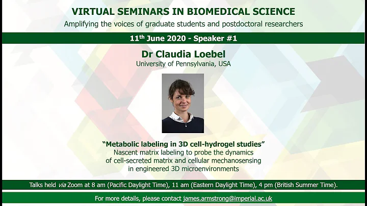 Dr Claudia Loebel: Metabolic Labeling in 3D Cell-H...