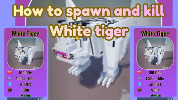 How to kill white tiger(every second add 1 skill point)