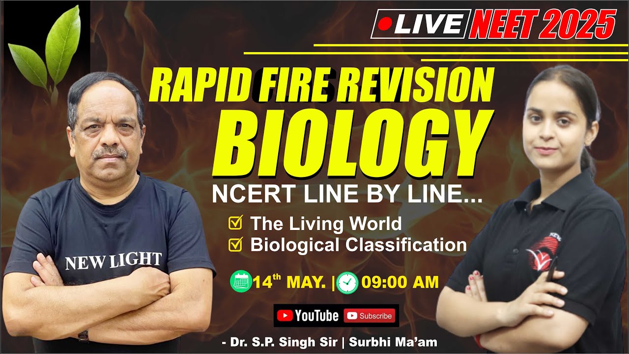 LIVE NEET 2025 | BIOLOGY | RAPID FIRE REVISION | THE LIVING WORLD ...