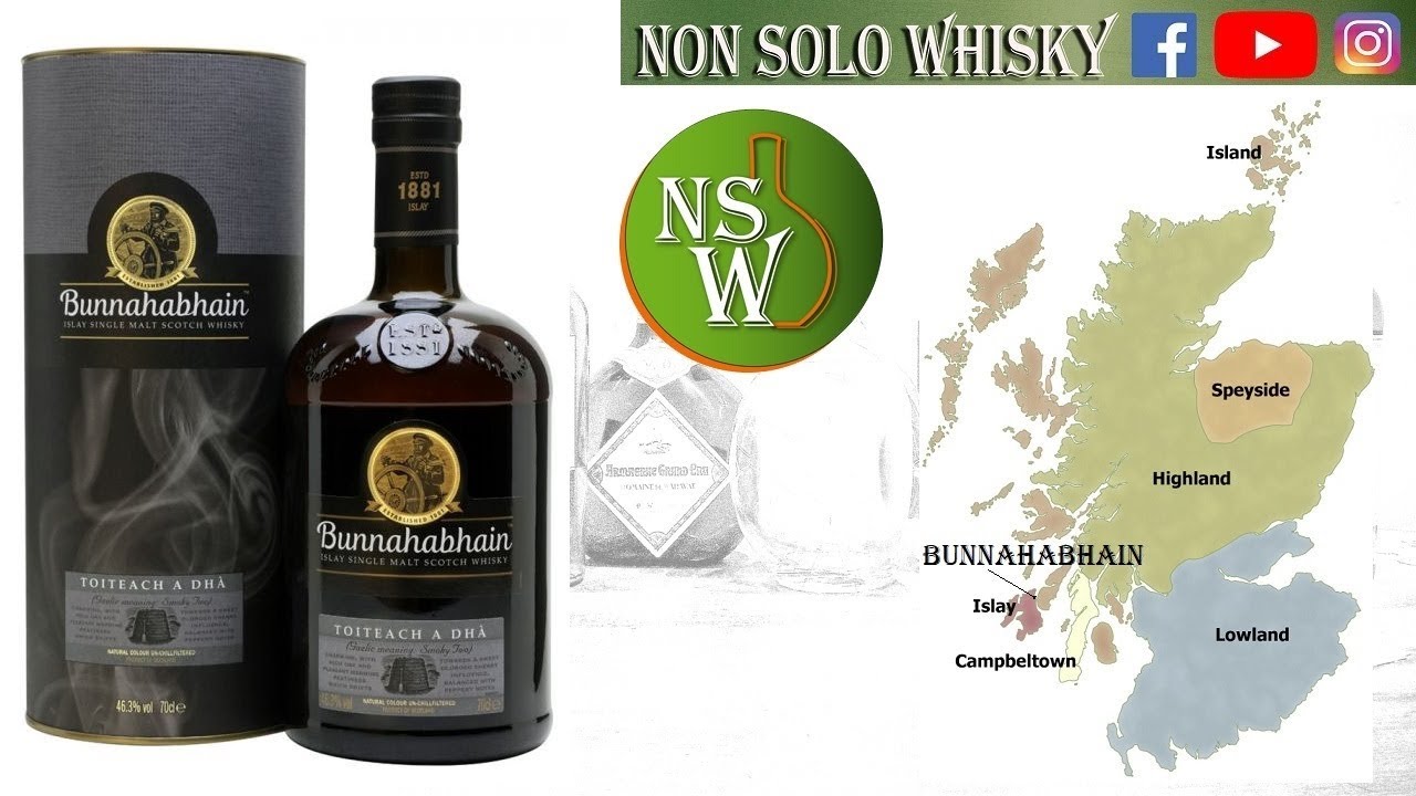 scotch YouTube Dha - Single 46,3% Islay Bunnahabhain malt Toiteach whisky A