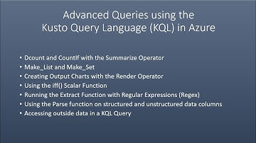 Advanced Queries using the Kusto Query Language (KQL) in Azure