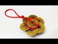 How to Make a Feng Shui Lucky Charm Chinese Coins Wall ...