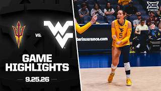 Arizona State vs. West Virginia Highlights (9.25.26) | 2026 Big 12 Volleyball