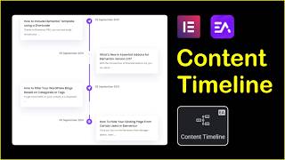 No Code - How to Create Content Timeline in Elementor - No Code