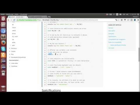 ECMAScript 6 - 8  - Le mot-clé const