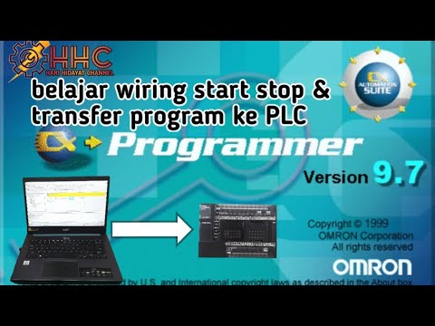 Belajar wiring start stop & transfer program ke PLC omron CP1E pada CX ...