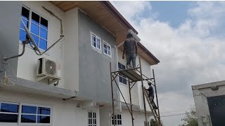 BUILDING IN GHANA,EXTERIOR PAINT COLOR || THE QUARSHIE'S Vlog # 62